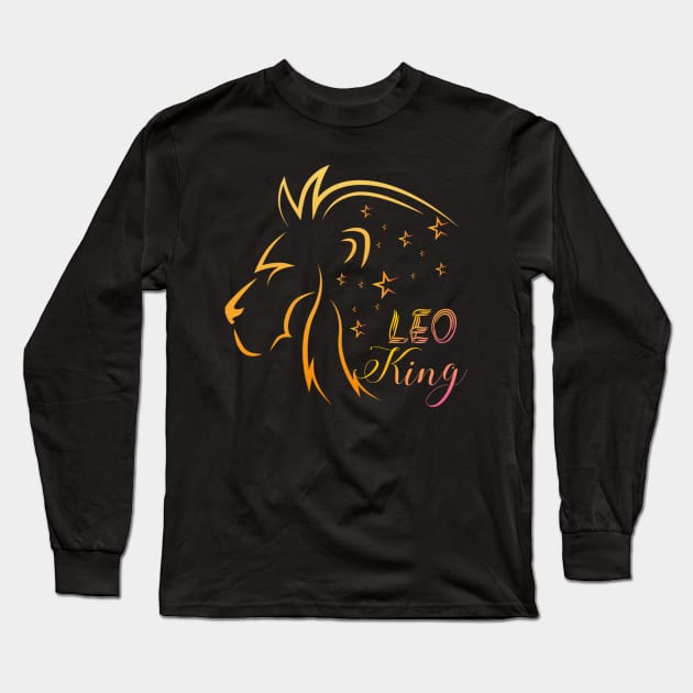Leo king Long Sleeve T-Shirt by RoseaneClare 